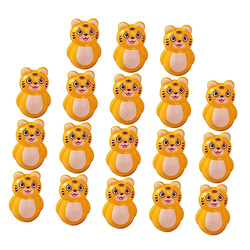 INOOMP 20 Stück Tiger Tumbler Ornamente Kinderspielzeug Wackelndes Für Becherspielzeug Für Kleine Zappelspielzeuge Mini-becherspielzeug Tumbler- Plastik von INOOMP