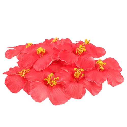 INOOMP 20 Stück künstliche Hibiskusblüte Tropenblüten künstliche Hibiskusblumen künstliche Sommerblume Hibiskusblüten gefälschte tropische Blumen hawaiianische Kunstblumen Eva rot INOOMP 20 Stück künstliche Hibiskusblüte Tropenblüten künstliche Hibiskusblumen künstliche Sommerblume Hibiskusblüten gefälschte tropische Blumen hawaiianische Kunstblumen Eva rot von INOOMP