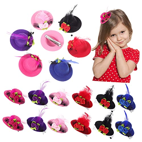 INOOMP 24Stücke Mini Fascinator Hüte mit Haarklammern und Blumen für Festivals Hochzeiten Teepartys und Geburtstagsfeiern Haaraccessoires mit Netzschleier INOOMP 24Stücke Mini Fascinator Hüte mit Haarklammern und Blumen für Festivals Hochzeiten Teepartys und Geburtstagsfeiern Haaraccessoires mit Netzschleier von INOOMP