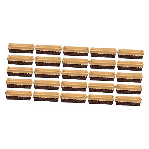 INOOMP 25 Stück Backformen für Kuchen und Rechteckige Papiertöpfe Hochtemperaturbeständig für Mikrowelle und Ofen für Kuchen Muffins und Desserts INOOMP 25 Stück Backformen für Kuchen und Rechteckige Papiertöpfe Hochtemperaturbeständig für Mikrowelle und Ofen für Kuchen Muffins und Desserts von INOOMP