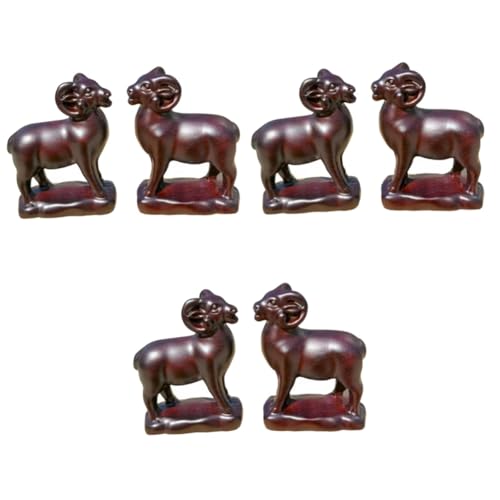 INOOMP 3 Sätze Ziegenstatue Dekofigur Stehende Ziegenfigur Tierornament Für Tischdekoration Wohnzimmer Zur Einweihung 2 Stück * 3 von INOOMP