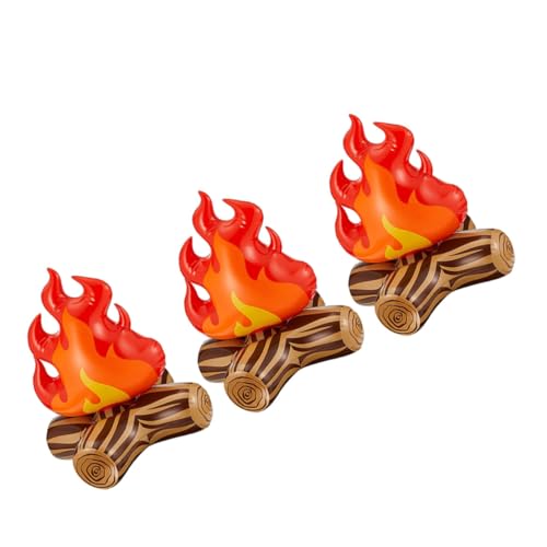 INOOMP 3 Stück Aufblasbares Teiliges Deko aus Langlebigem Wiederverwendbar Leuchtend Rote Künstliche Flammen für Camping Partydeko und Outdoor Atmosphäre INOOMP 3 Stück Aufblasbares Teiliges Deko aus Langlebigem Wiederverwendbar Leuchtend Rote Künstliche Flammen für Camping Partydeko und Outdoor Atmosphäre von INOOMP