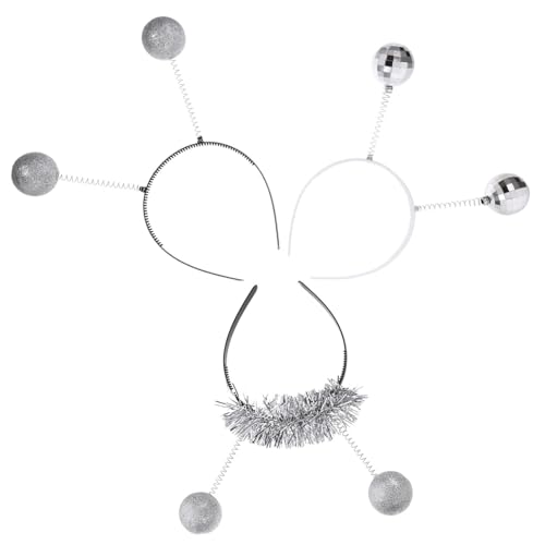 INOOMP 3 Stück Disco Kugel Haarreif mit Glitzerbällen Auffällige Spiegelkugel Stirnbänder aus Schaumstoff und Komfortable Kostüm Accessoires für Silvester Halloween und Party INOOMP 3 Stück Disco Kugel Haarreif mit Glitzerbällen Auffällige Spiegelkugel Stirnbänder aus Schaumstoff und Komfortable Kostüm Accessoires für Silvester Halloween und Party von INOOMP