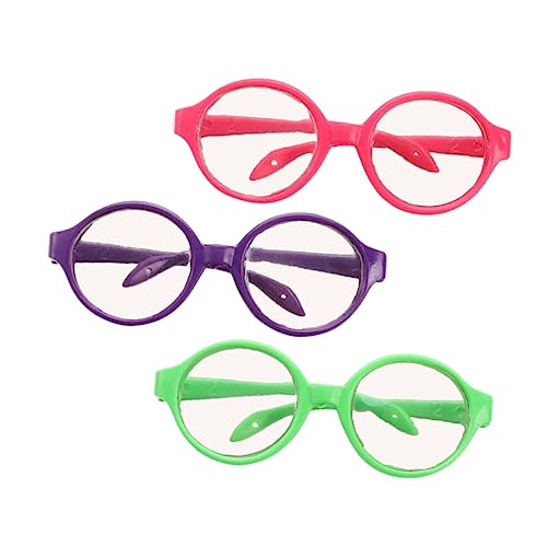 INOOMP 3 Stück Mini-Brillenspielzeug Prinzessin Zubehör Auge realistisch Lesebrille für Puppen klein Brille Puppe Sonnenbrille Miniaturrunde Brillen Plastik Zufällige Farbe INOOMP 3 Stück Mini-Brillenspielzeug Prinzessin Zubehör Auge realistisch Lesebrille für Puppen klein Brille Puppe Sonnenbrille Miniaturrunde Brillen Plastik Zufällige Farbe von INOOMP