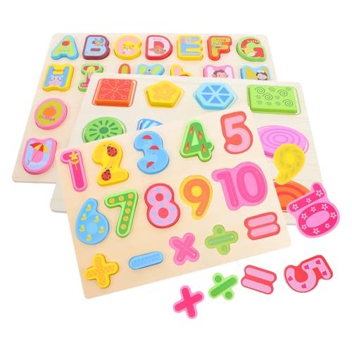 INOOMP 3 Stück Montessori Alphabet Zahlen und Formen Sortierbrett Frühkindliche Lernspielzeuge für Mathe für Kleinkinder zu Geburtstagen und Feiertagen INOOMP 3 Stück Montessori Alphabet Zahlen und Formen Sortierbrett Frühkindliche Lernspielzeuge für Mathe für Kleinkinder zu Geburtstagen und Feiertagen von INOOMP