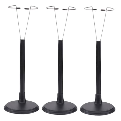 INOOMP 3 Stück Puppenbestand Babypuppen Halter Steht Puppen für Mädchen klein Puppenständer verstellbar vertikaler Puppenständer Stütze für Puppenständer Doll Support -Inhaber PVC Schwarz von INOOMP