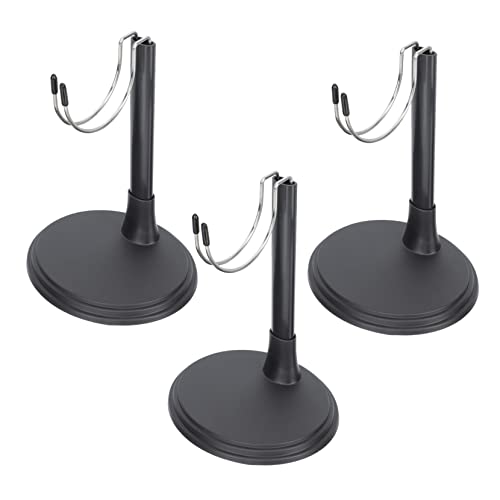 INOOMP 3 Stück Puppenunterstützungsrahmen Halter Puppe Steht realistisch Zubehör Stand Schaufensterpuppe Puppenständer Puppenspielkoffer Puppenhaus Puppen Mini-Rack Plastik Schwarz von INOOMP