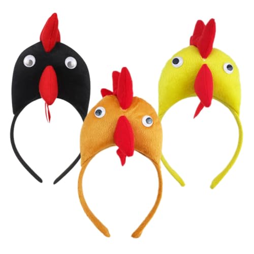 INOOMP 3 Stück Teiliges Huhn Cosplay Haarband Lustige Kopfbedeckung für Partys und Fotografie aus Weichem und Bequem INOOMP 3 Stück Teiliges Huhn Cosplay Haarband Lustige Kopfbedeckung für Partys und Fotografie aus Weichem und Bequem von INOOMP