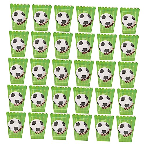 INOOMP 30 Stück Fußball Popcorn Boxen Bunte Partybehälter für Snacks Süßigkeiten und Popcorn für Kindergeburtstage Filmabende und Feiern INOOMP 30 Stück Fußball Popcorn Boxen Bunte Partybehälter für Snacks Süßigkeiten und Popcorn für Kindergeburtstage Filmabende und Feiern von INOOMP