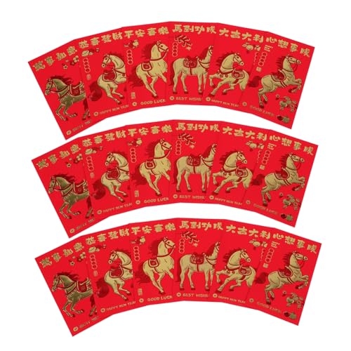 INOOMP 30 Stück Jahr Des Pferdroten Pakets Asiatischer Roter Umschlag Traditionelle Chinesische Rote Umschläge Lucky Red Envelope Roter Umschlag Des Neuen Neujahrstasche Papier INOOMP 30 Stück Jahr Des Pferdroten Pakets Asiatischer Roter Umschlag Traditionelle Chinesische Rote Umschläge Lucky Red Envelope Roter Umschlag Des Neuen Neujahrstasche Papier von INOOMP