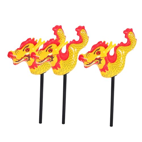 INOOMP 3stücke Teiliges Chinesische Drachenballons Luftballon-hämmer Für Neujahrsfeiern Pvc-inflatables Für Partys Und Festlichkeiten Kinderunterhaltung Und Dekoration von INOOMP