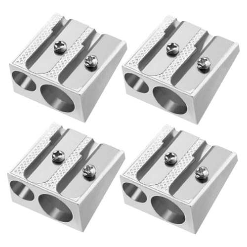 INOOMP 4 Stück Bleistiftspitzer Werkzeug Zum Anspitzen Von Bleistiften Buntstiftspitzer Mini -bleistiftschärfer Mini- Handspitzer Aluminiumlegierung Silver von INOOMP