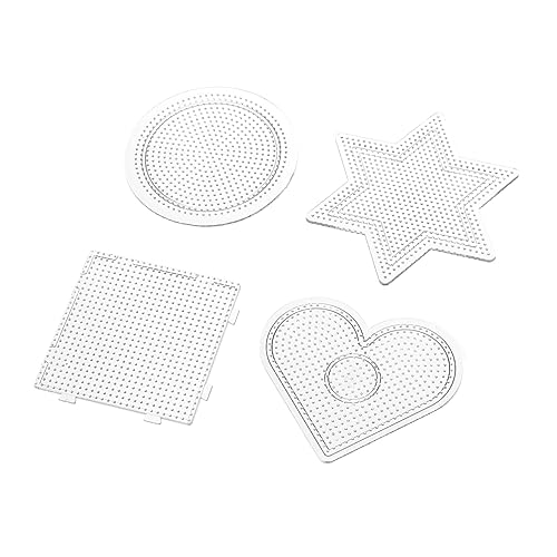 INOOMP 4 Stück DIY pädagogisches Werkzeug Kreis Mini Steckbrett Stecktafeln bastelset basteln für Kinderhandwerk Sicherungsperlen Bretter Perlenwerkzeug für von INOOMP