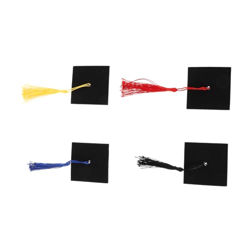INOOMP 4 Stück Dr. Puppenmütze Puppenzubehör Puppenhüte Puppen-Make-up-zubehör Puppe Nach Maß Zubehör Für Puppenkostüme Schwarz Gefühlt von INOOMP
