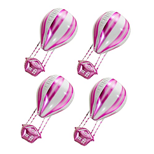 INOOMP 4 Stück Heißluftballon Dekoration Folienballons zum Kindergeburtstag Party Ballongas luftballons hochzeitsdeko aufkleber hochzeit Heißluftballon-Dekorationen Heißluft-Folienballon von INOOMP