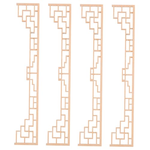 INOOMP 4 Stück Mini Bildschirm Aus Holz Zum Basteln Unvollendete Chinesische Architektur Geschnitzte Eckdekorationen Aus Holz DIY Miniatur Puppenhaus Zubehör INOOMP 4 Stück Mini Bildschirm Aus Holz Zum Basteln Unvollendete Chinesische Architektur Geschnitzte Eckdekorationen Aus Holz DIY Miniatur Puppenhaus Zubehör von INOOMP