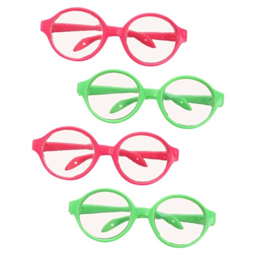 INOOMP 4 Stück Mini Brillen Spielzeugpuppe Mini Brillenrahmen Puppen Sonnenbrille Brillen Requisiten Lustige Brillen Lustige Brillen Dekore Puppen Anzieh Sonnenbrille von INOOMP