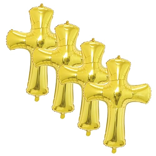 INOOMP 4 Stück Teiliges Kreuz Folienballon Goldene Baptismus Deko Langlebig Vielseitig für Shower Geburtstag Taufe und Party Festliche Dekoration INOOMP 4 Stück Teiliges Kreuz Folienballon Goldene Baptismus Deko Langlebig Vielseitig für Shower Geburtstag Taufe und Party Festliche Dekoration von INOOMP