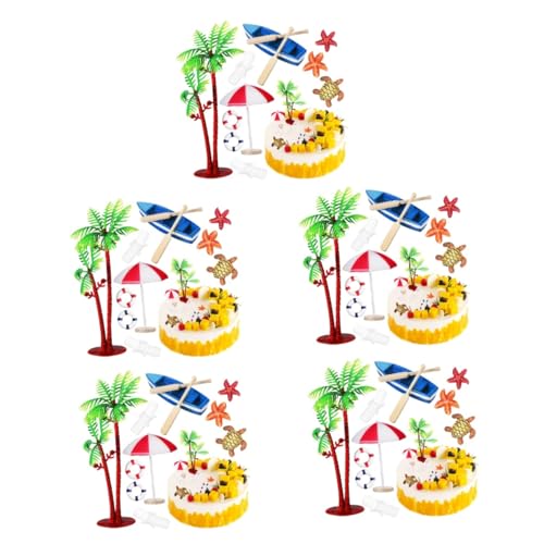 INOOMP 5 Sätze Dekoration Mit Strandmotiven Tropischer Kuchendeckel Einrichtung Mit Strandmotiven Kuchendekorationen Zum Thema Strand Miniatur-stranddekoration Plastik 10 Stück * 5 INOOMP 5 Sätze Dekoration Mit Strandmotiven Tropischer Kuchendeckel Einrichtung Mit Strandmotiven Kuchendekorationen Zum Thema Strand Miniatur-stranddekoration Plastik 10 Stück * 5 von INOOMP