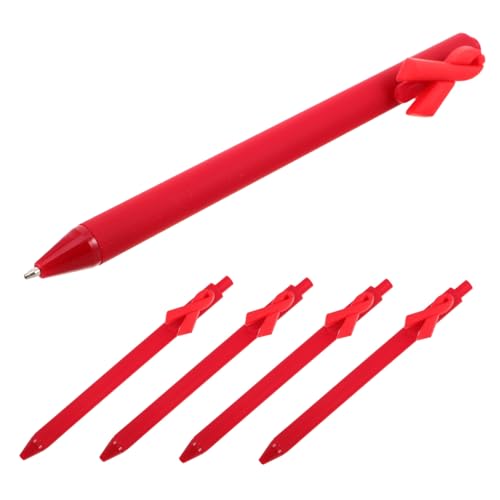 INOOMP 5 Stück Ribbon -Kugelschreiber Bandform Schreibstifte Bandstift Tragbare Kugelschreiber Festival-Kugelschreiber süßer Bandballpopfstift kreative Stifte Plastik rot INOOMP 5 Stück Ribbon -Kugelschreiber Bandform Schreibstifte Bandstift Tragbare Kugelschreiber Festival-Kugelschreiber süßer Bandballpopfstift kreative Stifte Plastik rot von INOOMP