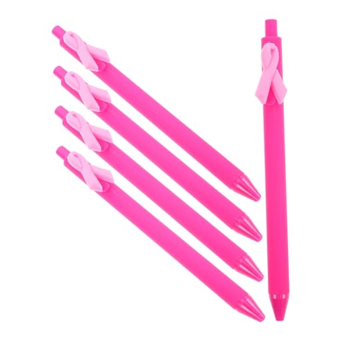 INOOMP 5 Stück Ribbon -Kugelschreiber süße Stifte Kugelschreiber mit Band Schreibstift Bulk Stifte für die Party Partybandstifte realistische Bandstifte Plastik Rosa von INOOMP