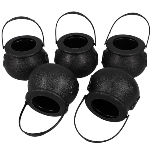 INOOMP 5 Stück Süßigkeiteneimer Aus Plastik Gruselig Drinnen Dekorationen Zaubererkessel Halloween Kessel Wasserkocher Mini-kessel Dekorativ Kleiner Kessel Party Streich Hexen Abs Schwarz INOOMP 5 Stück Süßigkeiteneimer Aus Plastik Gruselig Drinnen Dekorationen Zaubererkessel Halloween Kessel Wasserkocher Mini-kessel Dekorativ Kleiner Kessel Party Streich Hexen Abs Schwarz von INOOMP