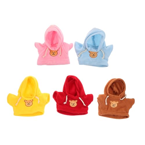 INOOMP 5 Stück Teddybär-Kleidung Puppen-Hoodie Zubehör Tragen Plüschtierkleidung DIY-spielzeugkleidung Plüschpuppenkleidung Ausgestopfte Bärenkleidung Stoff INOOMP 5 Stück Teddybär-Kleidung Puppen-Hoodie Zubehör Tragen Plüschtierkleidung DIY-spielzeugkleidung Plüschpuppenkleidung Ausgestopfte Bärenkleidung Stoff von INOOMP