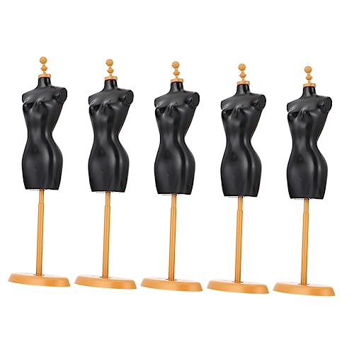 INOOMP 5 Stück Teiliges Puppenständer für Miniatur DIY Zubehör Robuster Mannequin Halter für Puppenkleider zum Ausstellen von Kleidung und Schmuck von INOOMP