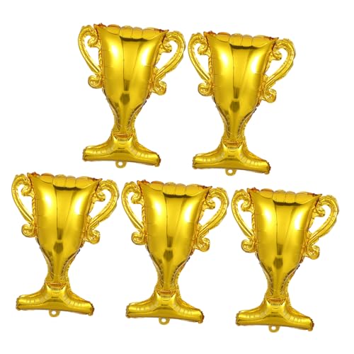 INOOMP 5 Stück Trophäenballon Senior stehende Luftballons Absolventen Weiß Party abschlussfeier abschlussgeschenk Herzlichen Glückwunsch Ballon-Banner Folienballons Aluminiumfolie Golden von INOOMP
