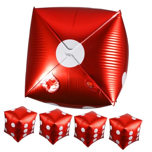 INOOMP 5 Stück Würfel Ballon Aluminium Aufblasbare Würfel Hochzeit Themendekorationen Geburtstagsfeier Ballon Groß Folienballons Würfeln Themenpartydekorationen Riese Form Für Rot INOOMP 5 Stück Würfel Ballon Aluminium Aufblasbare Würfel Hochzeit Themendekorationen Geburtstagsfeier Ballon Groß Folienballons Würfeln Themenpartydekorationen Riese Form Für Rot von INOOMP