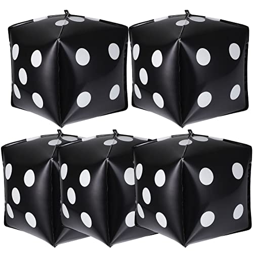INOOMP 5 Stück Würfel Luftballons aus Aluminiumfolie Themen Dekoration für Partys Geburtstagsfeiern und Spielveranstaltungen Schwarz INOOMP 5 Stück Würfel Luftballons aus Aluminiumfolie Themen Dekoration für Partys Geburtstagsfeiern und Spielveranstaltungen Schwarz von INOOMP