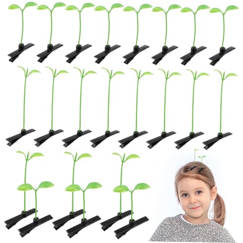 INOOMP 50 Stück Haarspangen für Grüne Kleine Haarnadeln mit Pflanzen Design Praktische Schonende Haarklammern Süße Haar Accessoires für Alltag und Bastelarbeiten von INOOMP