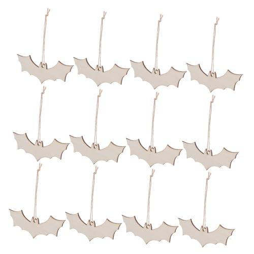 INOOMP 50 Stück Halloween Fledermaus Holzausschnitte Unlackiert Holzanhänger zum Bemalen Leicht Zum Aufhängen Nachhaltige Diy Deko Für Herbstparty und Gruselige Wohnraumgestaltung INOOMP 50 Stück Halloween Fledermaus Holzausschnitte Unlackiert Holzanhänger zum Bemalen Leicht Zum Aufhängen Nachhaltige Diy Deko Für Herbstparty und Gruselige Wohnraumgestaltung von INOOMP