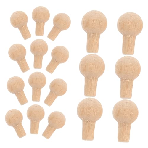 INOOMP 50 Stück Miniatur Möbelknöpfe aus Holz Winzige Schubladengriffe für Puppenhaus Selbstgemacht Zubehör für Puppenhausmöbel für Bastelprojekte und Puppenspiel von INOOMP