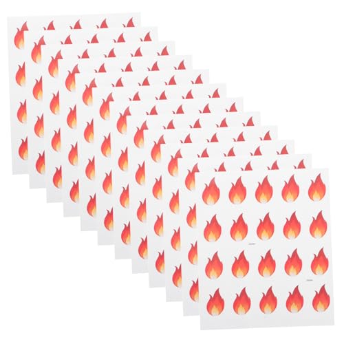 INOOMP 500 Stück Flammenaufkleber Feuer Aufkleber Kleine Aufkleber kleine Etikettenaufkleber dekorative Etiketten für Gläser Etikettenaufkleber für Gläser PVC INOOMP 500 Stück Flammenaufkleber Feuer Aufkleber Kleine Aufkleber kleine Etikettenaufkleber dekorative Etiketten für Gläser Etikettenaufkleber für Gläser PVC von INOOMP