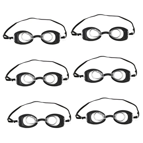 INOOMP 6 Stück Mini-Schwimmbrille Gläser Puppenstütze Puppenbrille Mini Miniatur-puppenbrille Mini -puppenbrille Miniatur-puppenhaus-Brille Brillen Für Puppen Puppenbrillen Black Plastik von INOOMP