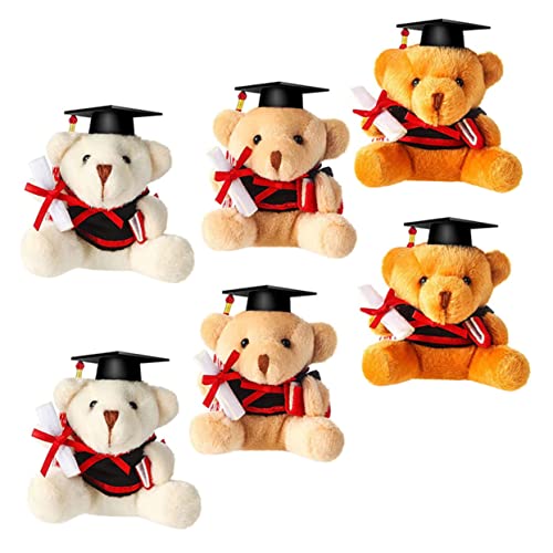INOOMP 6 Stück Plüsch Abschlussbär Schlüsselanhänger Kawaii Plüschanhänger für Schulabschluss Dekoration 9cm Weiches Material INOOMP 6 Stück Plüsch Abschlussbär Schlüsselanhänger Kawaii Plüschanhänger für Schulabschluss Dekoration 9cm Weiches Material von INOOMP