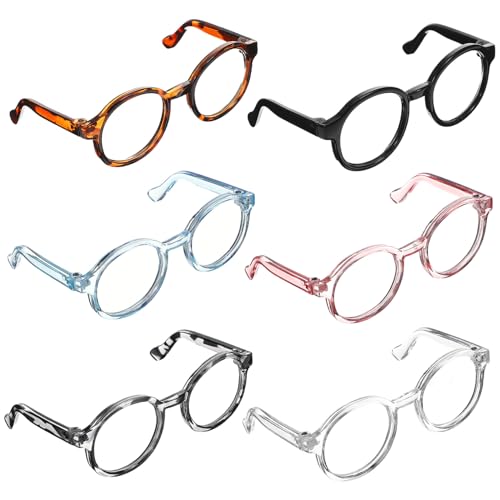 INOOMP 6 Stück Puppenbrille aus Baumwolle für Bastelpuppen Gläser mädchen Puppe Brille winzig klein Puppen Accessoires Mini -Puppenbrille Miniatur-Puppenhauszubehör Plastik von INOOMP