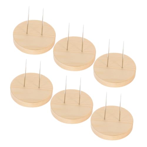INOOMP 6 Stück Teiliges Puppenständer mit Holzsockel Stabiles Display Rack für Häkelpuppen Zuverlässiger Stützständer Eleganter Holzfuß zur Sicheren Präsentation von Sammlerfiguren von INOOMP