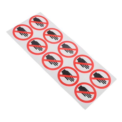 INOOMP Aufkleber für Warnschilder Sicherheitswarnaufkleber runde Warnschildaufkleber Sicherheitswarnung PVC Gleitflächen wasserdichte selbstklebende Aufkleber Black von INOOMP