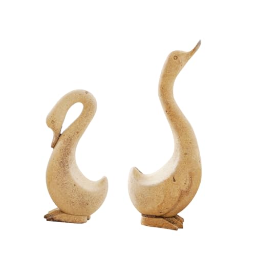 INOOMP DIY Holz Tierfigur Unbehandelte Holz Gans Deko Kreatives Desktop Ornament Naturholz Bastelset für Erwachsene Geschenkidee für Wohnraumgestaltung von INOOMP