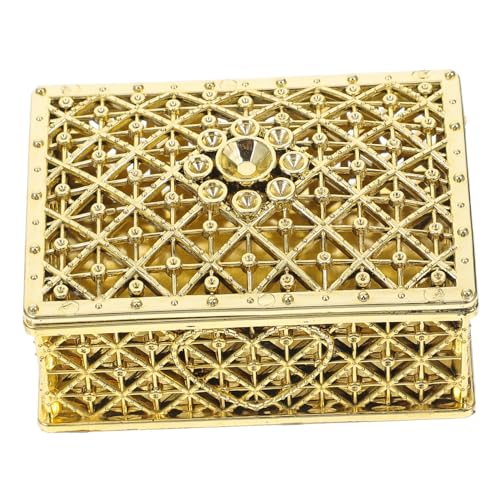 INOOMP Elegante Europäische Schmuckschachtel aus Vergoldetem Hohl Geschnittene Geschenkbox Vielseitig als Aufbewahrung für Ringe Ohrringe Halsketten für Hochzeit Geburtstag Valentinstag INOOMP Elegante Europäische Schmuckschachtel aus Vergoldetem Hohl Geschnittene Geschenkbox Vielseitig als Aufbewahrung für Ringe Ohrringe Halsketten für Hochzeit Geburtstag Valentinstag von INOOMP