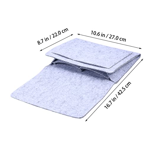 INOOMP Filz Aufbewahrungstasche zum Aufhängen Leichter Faltbarer Organizer für Bett Küche und Wohnzimmer Platzsparender Wandbeutel für Fernbedienung Handy Snacks und Babyzubehör von INOOMP