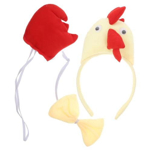 INOOMP Gelbes Huhn Kostüm Set mit Hahn Stirnband und Fliege Tier Haarreif für Ostern Party Cosplay Halloween Vielseitige Verkleidung für Erwachsene INOOMP Gelbes Huhn Kostüm Set mit Hahn Stirnband und Fliege Tier Haarreif für Ostern Party Cosplay Halloween Vielseitige Verkleidung für Erwachsene von INOOMP