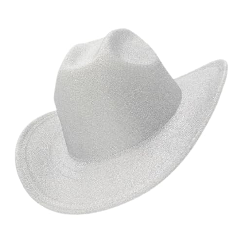 INOOMP Glänzender Cowboyhut Weiß für Damen und Herren Leichter Western Hut für Karneval Festival Strand und Hochzeit Robust und Wiederverwendbar Modisches Accessoire INOOMP Glänzender Cowboyhut Weiß für Damen und Herren Leichter Western Hut für Karneval Festival Strand und Hochzeit Robust und Wiederverwendbar Modisches Accessoire von INOOMP
