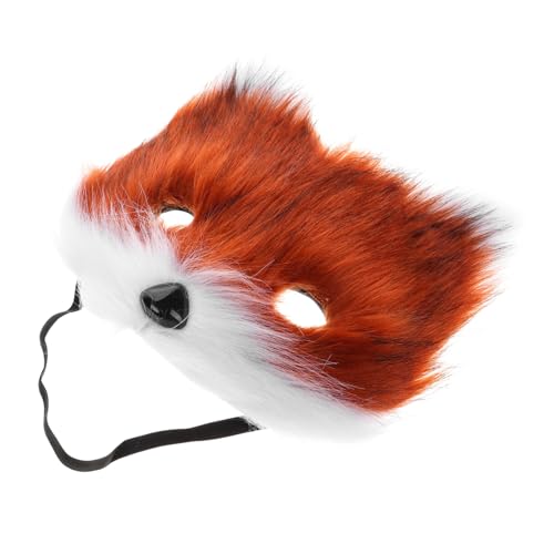 INOOMP Halbgesichts Tiermaske Fuchs Halloween Cosplay Maske Leichte Atmungsaktive Furry Tiermaske mit Elastischem Band für Erwachsene und Weiches Material Langlebig und Formbeständig Rote INOOMP Halbgesichts Tiermaske Fuchs Halloween Cosplay Maske Leichte Atmungsaktive Furry Tiermaske mit Elastischem Band für Erwachsene und Weiches Material Langlebig und Formbeständig Rote von INOOMP