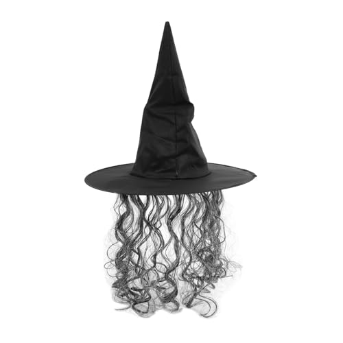 INOOMP Halloween Hexenhut mit Lockiger Perücke Verstellbar und Stylisch für Kostüm und Partydeko Auffälliges Hexenkostüm Accessoire für Damen und Halloween Fans INOOMP Halloween Hexenhut mit Lockiger Perücke Verstellbar und Stylisch für Kostüm und Partydeko Auffälliges Hexenkostüm Accessoire für Damen und Halloween Fans von INOOMP