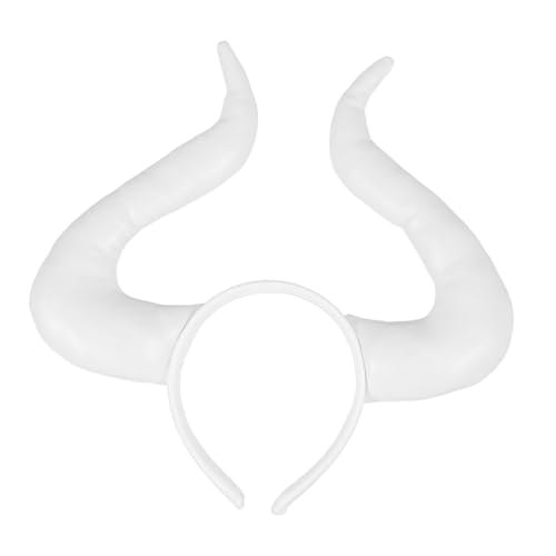 INOOMP Halloween Teufelshorn Stirnband aus Weißem PU Leichtes Cosplay Kopfschmuck Zubehör für Fasching Karneval Mottoparty und Kostümfest Komfortabel und Kopffreundlich INOOMP Halloween Teufelshorn Stirnband aus Weißem PU Leichtes Cosplay Kopfschmuck Zubehör für Fasching Karneval Mottoparty und Kostümfest Komfortabel und Kopffreundlich von INOOMP