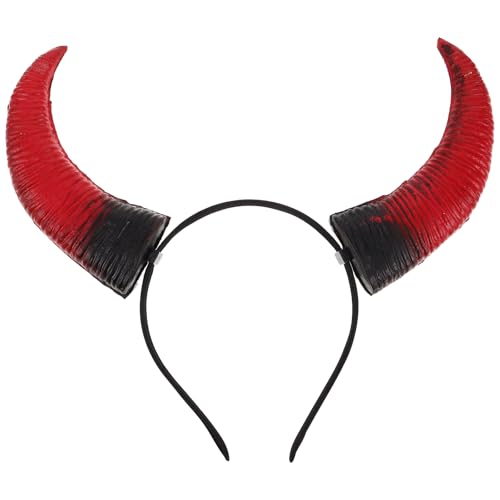 INOOMP Hörner-Stirnband: Halloween-Teufelshörner-Stirnband – bequemes Cosplay-Haar-Accessoire für Party-Verkleidungen, böse Dämonen-Kostüm-Requisiten von INOOMP