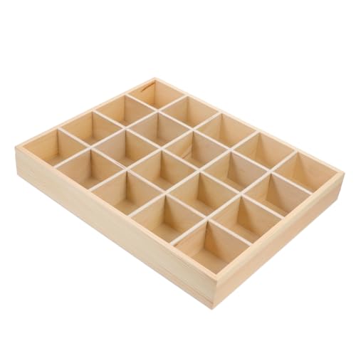 INOOMP Holz organizer mit Fächern Desktop aufbewahrungsbox für Kosmetik und Schmuck Multifunktionale Schubladenbox für Schminktisch und Büro Rustikaler Holzbehälter für Ordentliche von INOOMP